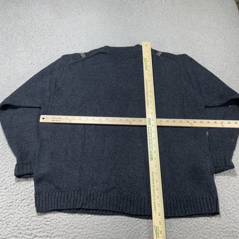 Geoffrey Beene Sweater Mens‎ XL Blue Windowpane Check Cotton Crewneck Pullover